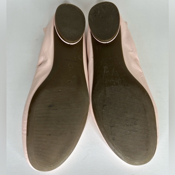 Vionic Alexa Ballet Flats Baby Pink Leather Women Size 41.5 US 9.5 Slip On - Picture 15 of 16